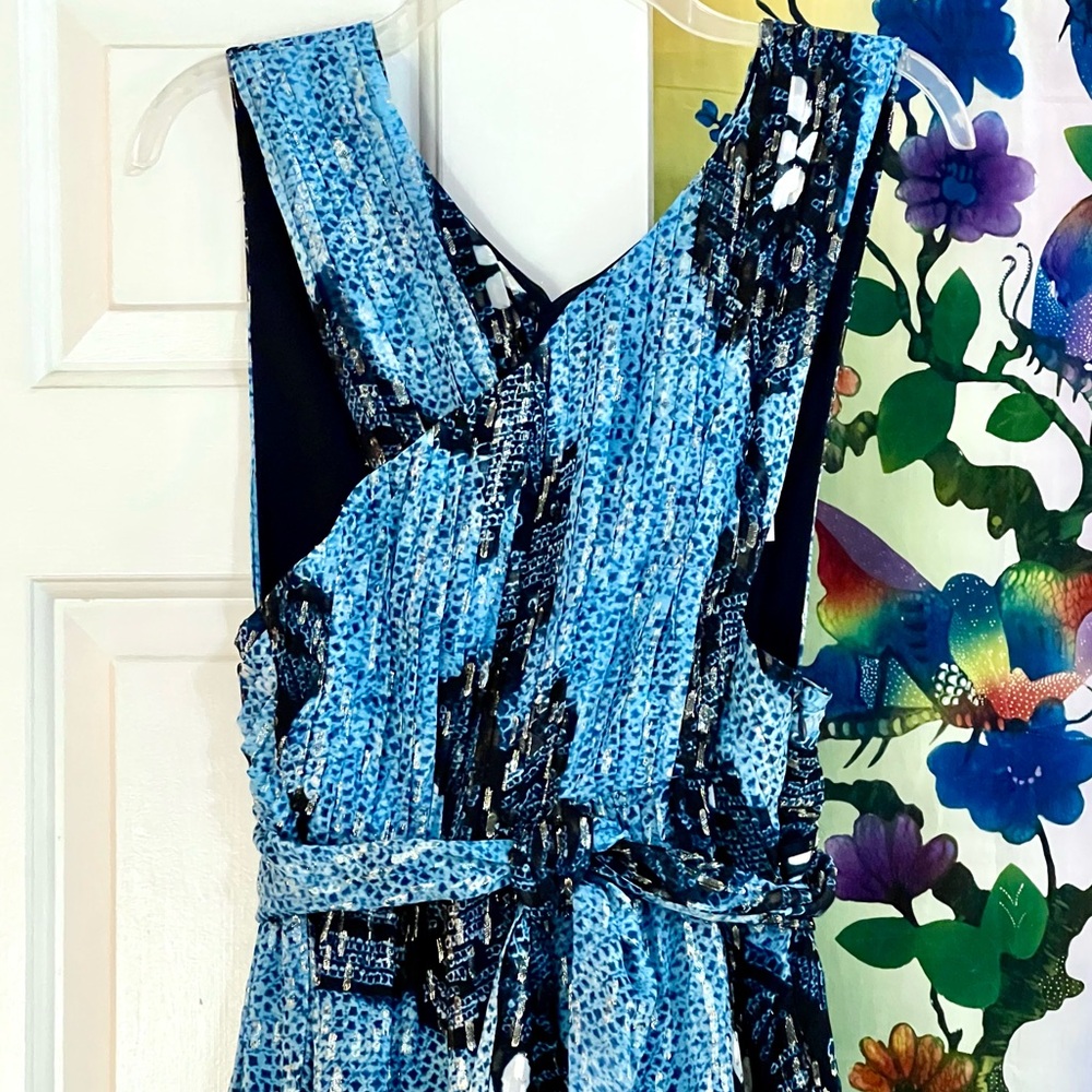 🌺🎉HP🎉🌺 NWT Ulla Johnson Adora Silk Chiffon Midi Dress Sky - Picture 10 of 17